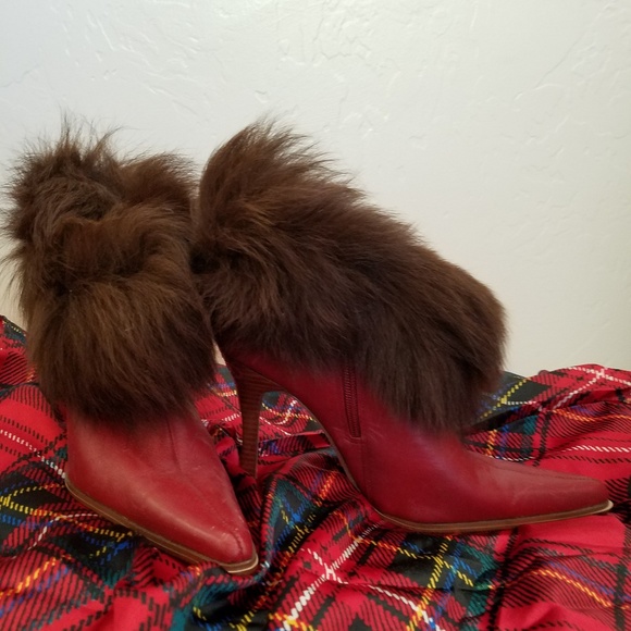 CUSTOM ORDER Fur Ankle Booties - Picture 4 of 7